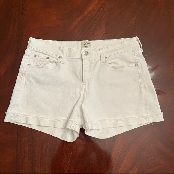J. Crew Women's White Denim Shorts - Picture 1 of 9